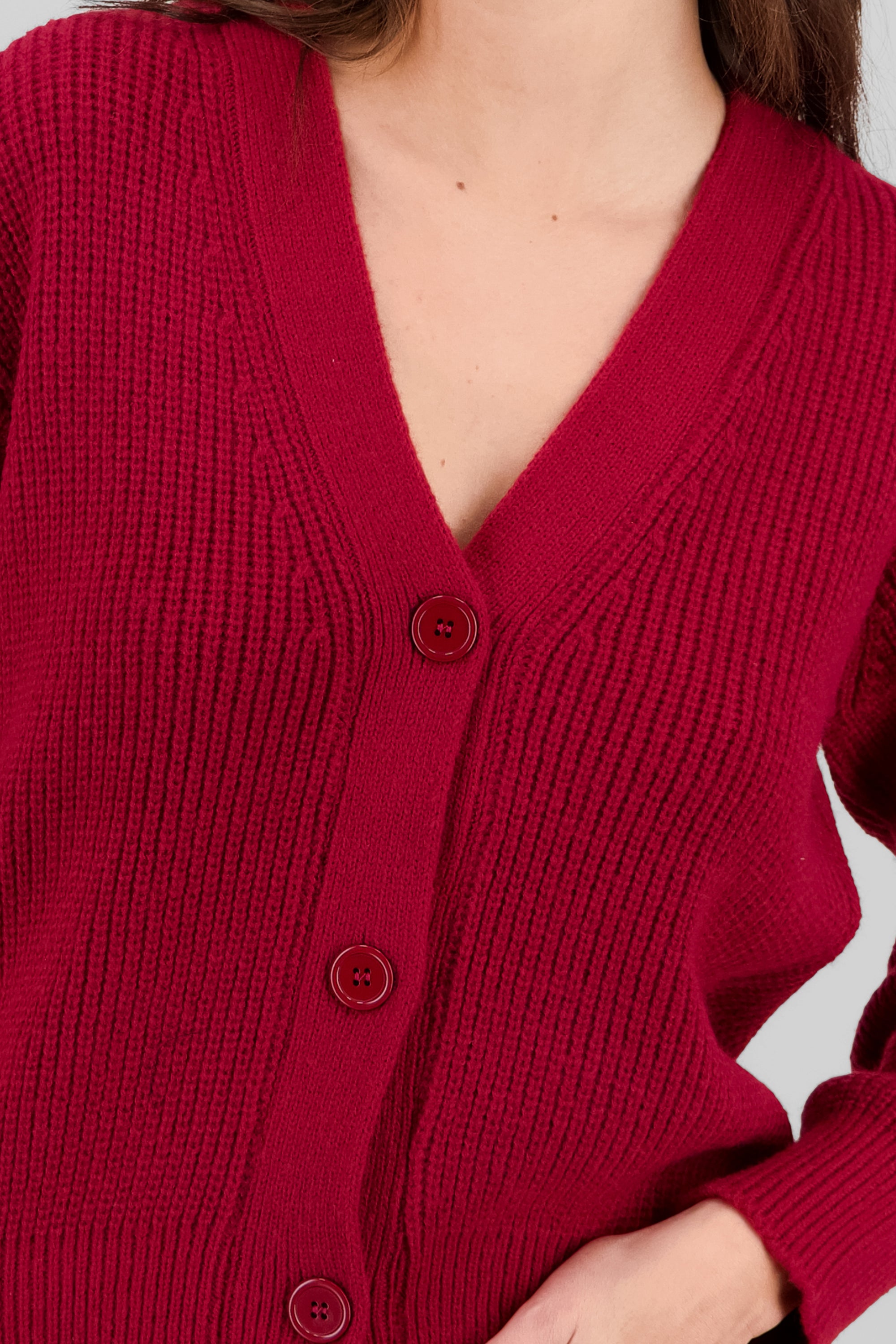 Buttoms Cardigan BURGUNDY