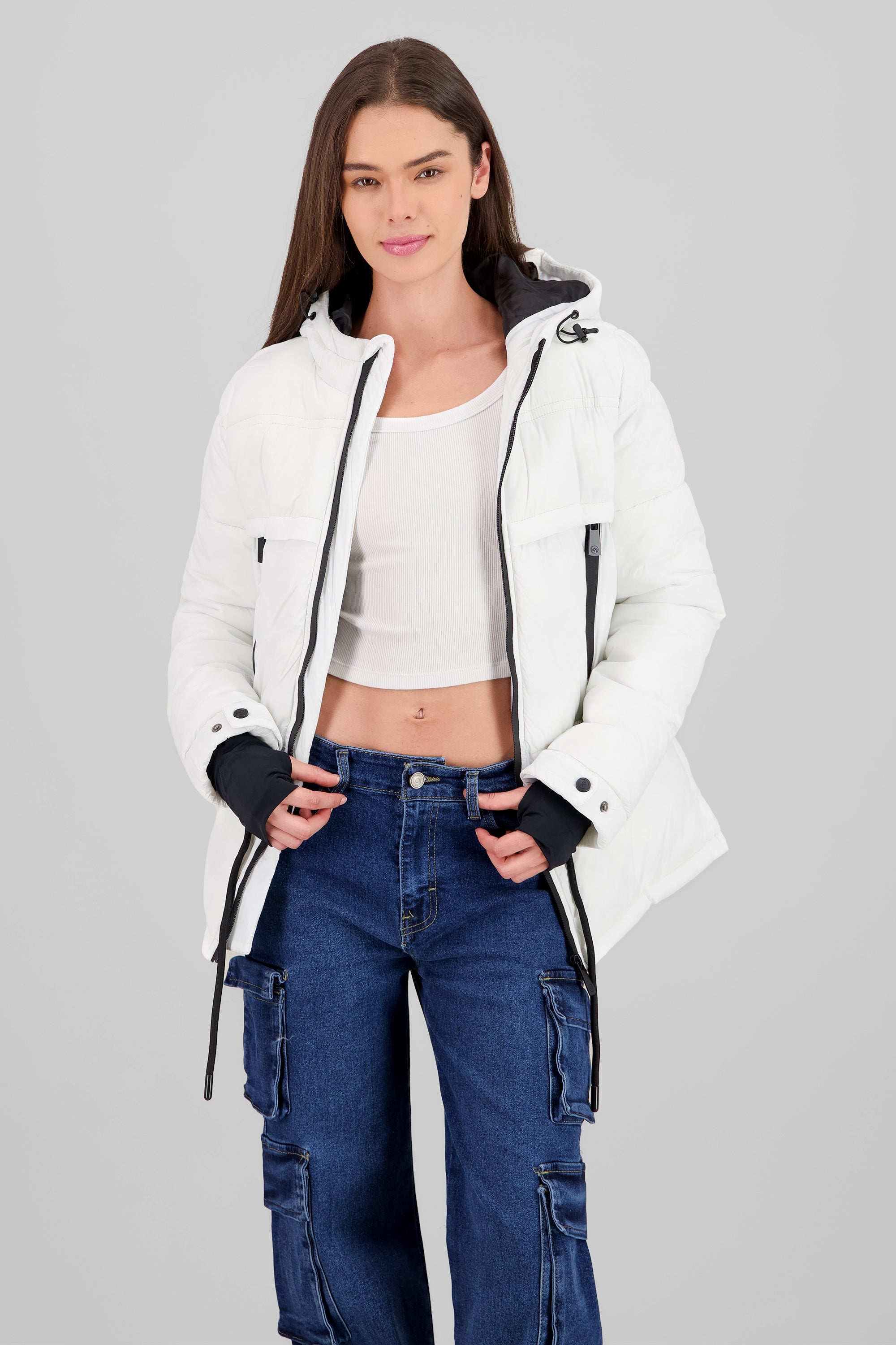 Hood Ski Jacket WHITE