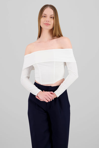 Off Shoulder Top WHITE