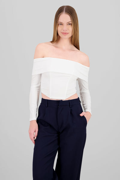 Off Shoulder Top WHITE