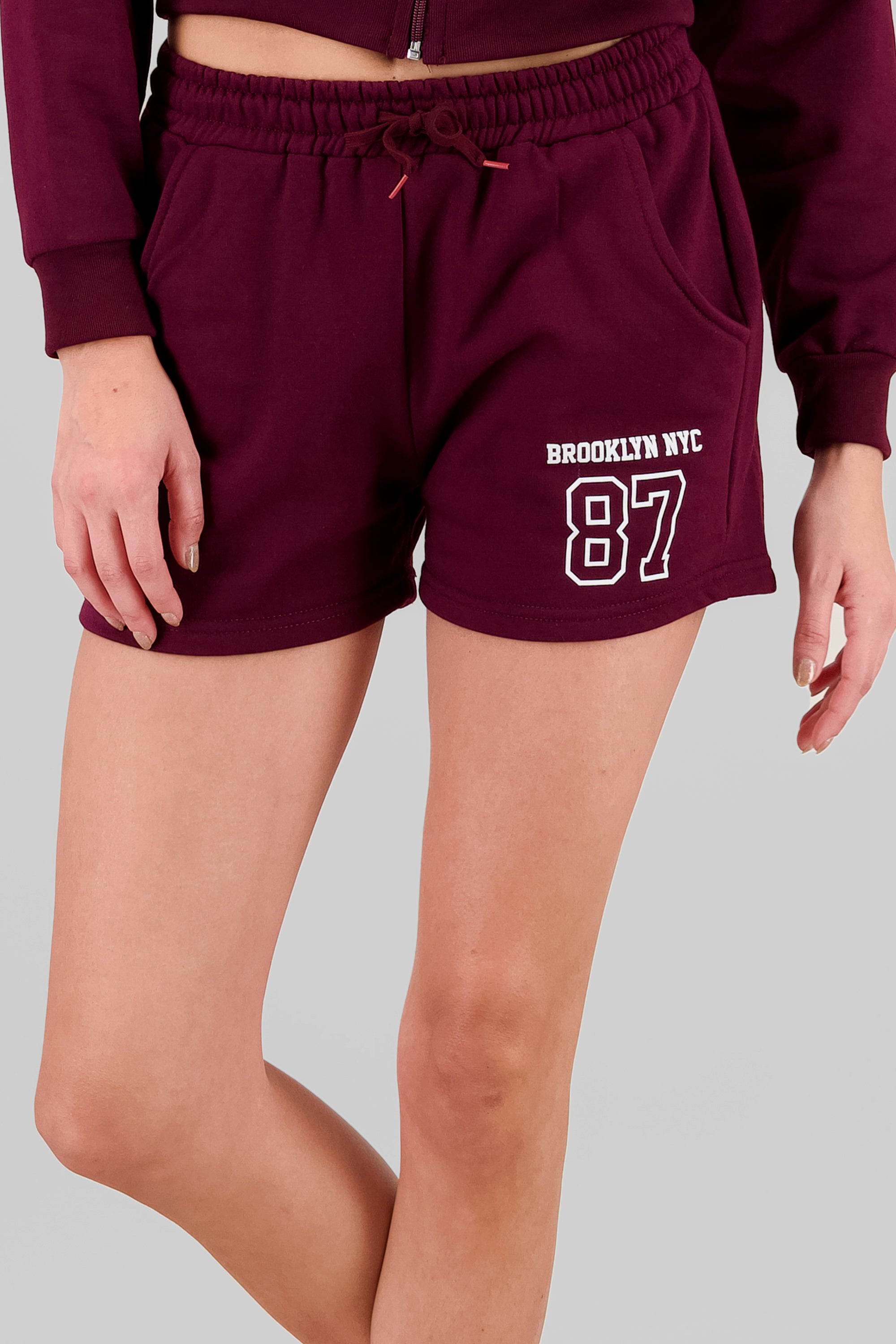 Brooklyn Drawstring Athletic Shorts PLUM