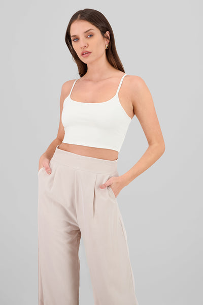 Strappy Crop Top WHITE