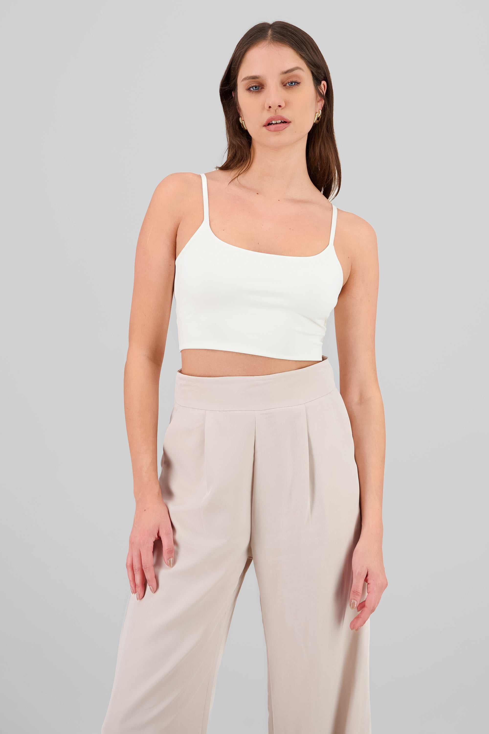 Strappy Crop Top WHITE