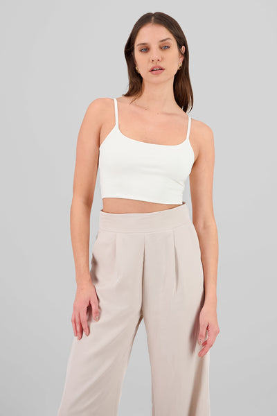 Strappy Crop Top WHITE