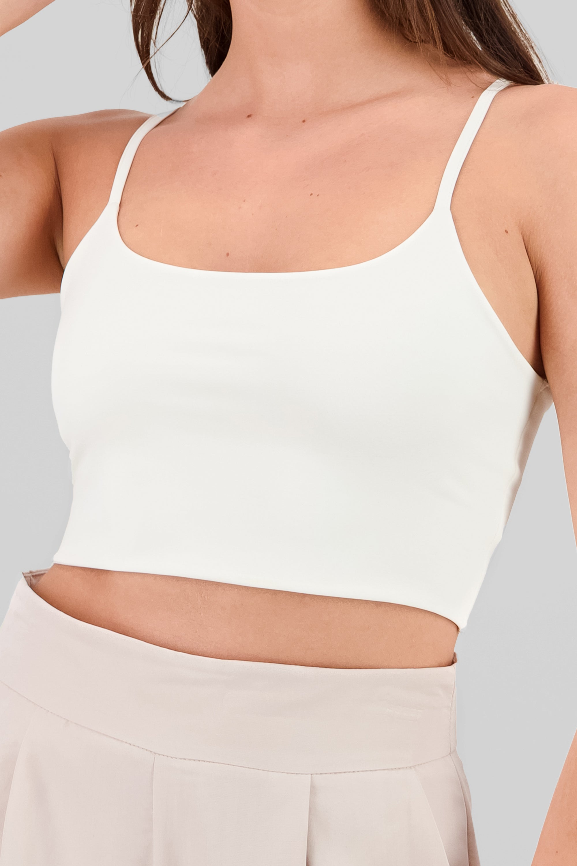 Strappy Crop Top WHITE