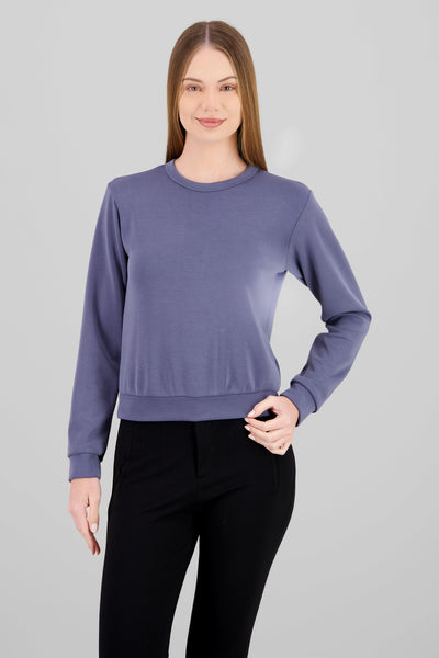 Long Sleeve Crew Neck Sweatshirt INDIGO