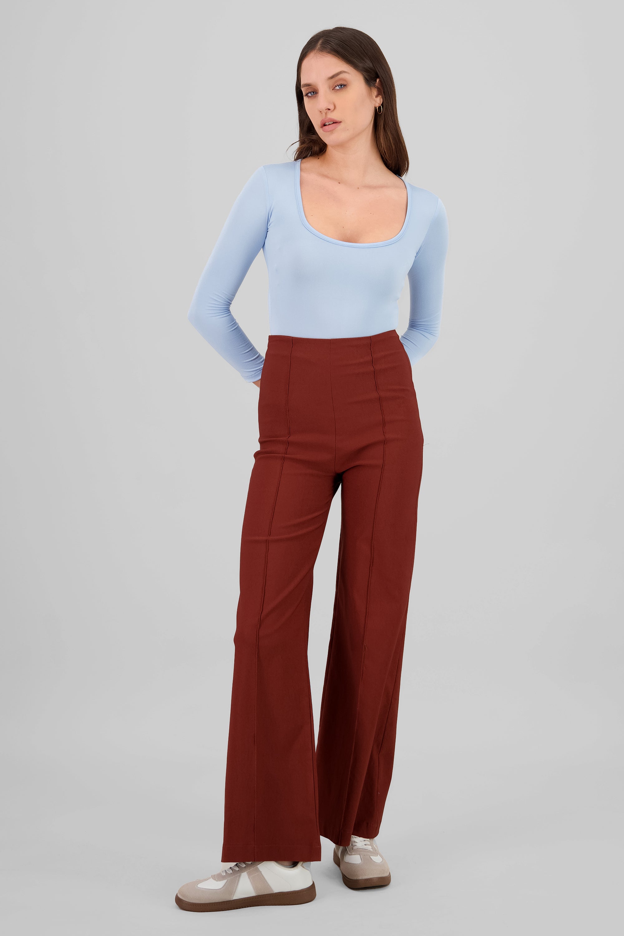 Wide Leg Pants BRICK RED