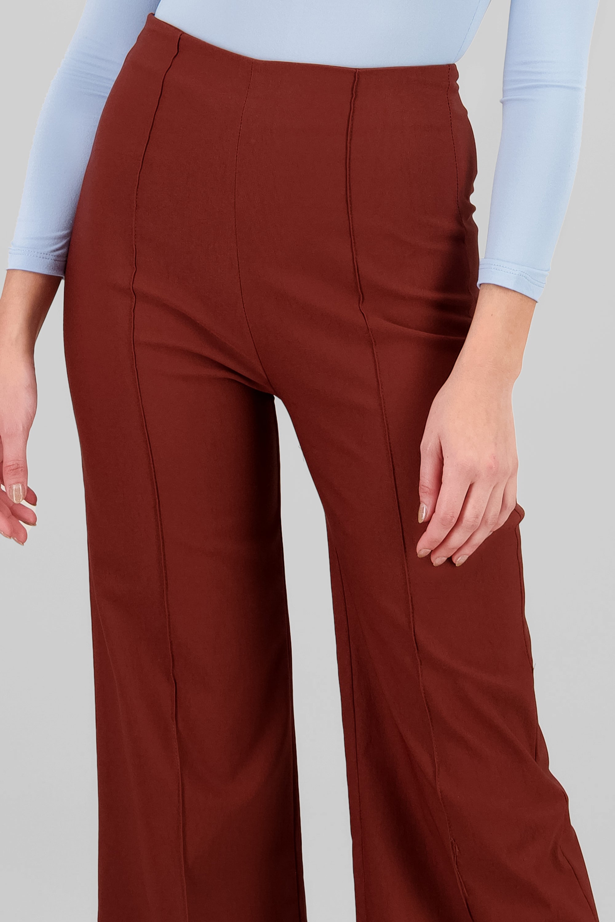 Wide Leg Pants BRICK RED