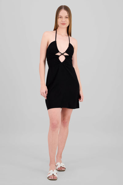 Cutout Mini Dress BLACK