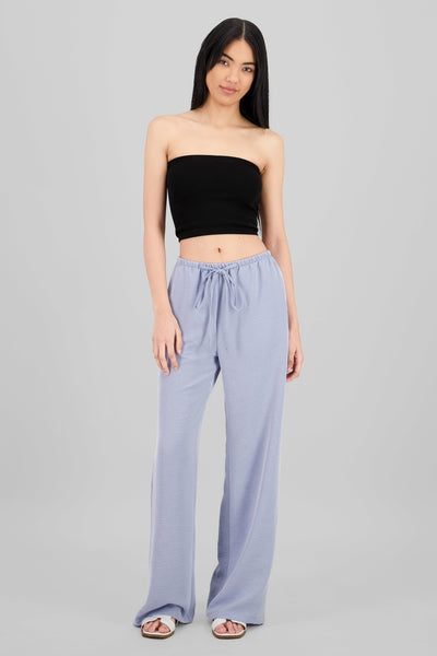 Textured Wide Leg Pants SKY BLUE