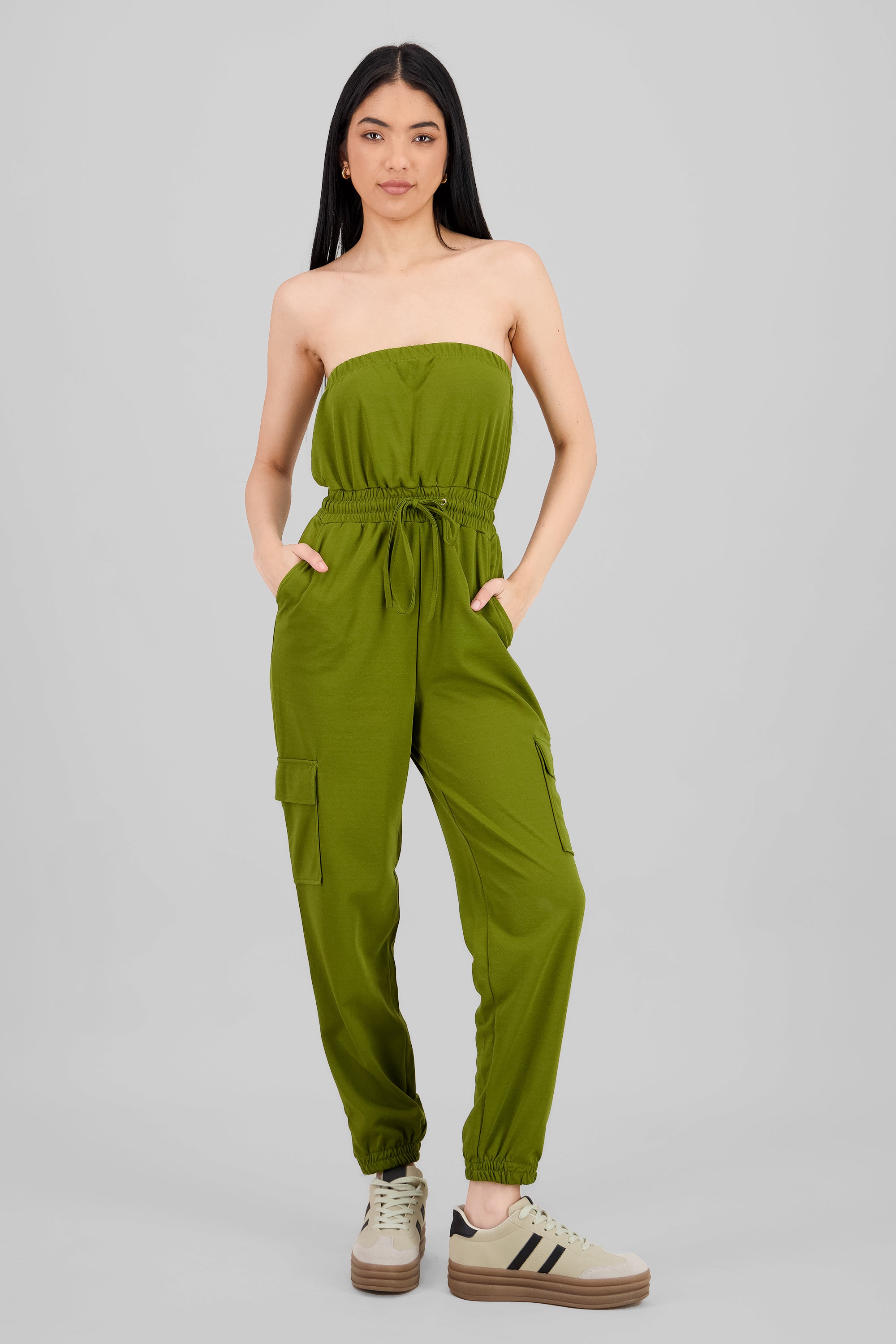 Sleeveless Jumpsuit OLIVE