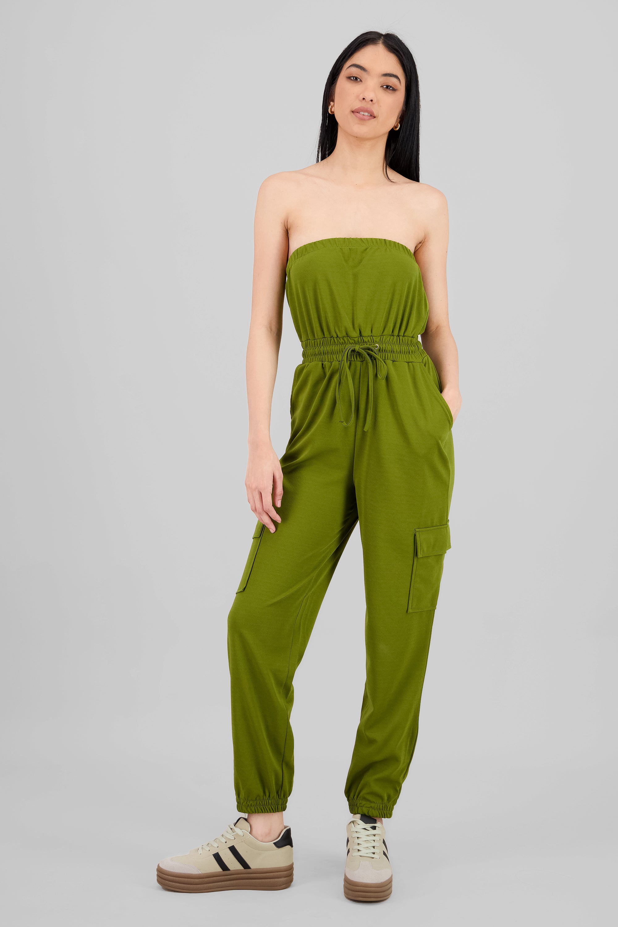 Sleeveless Jumpsuit OLIVE