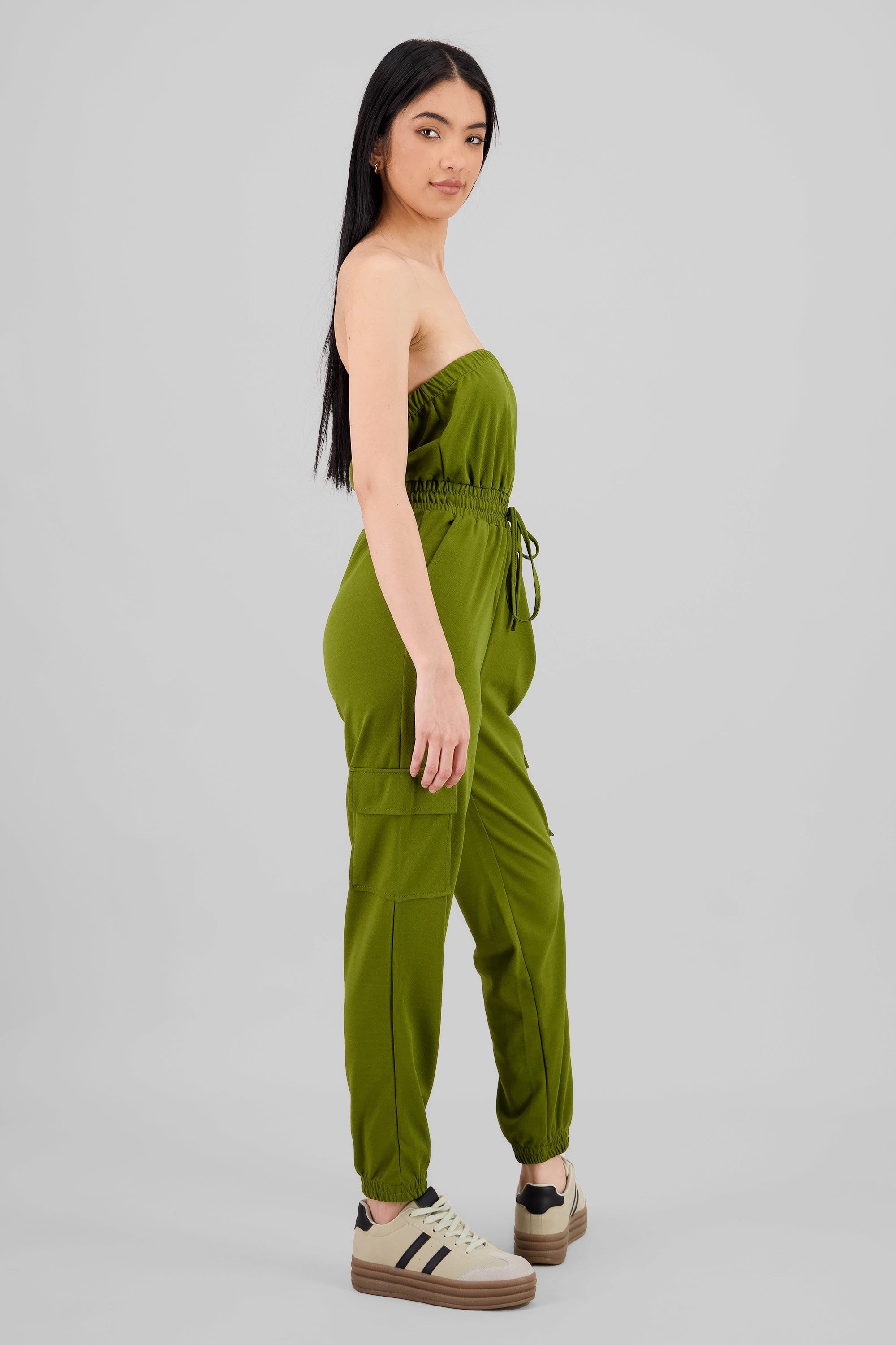 Sleeveless Jumpsuit OLIVE