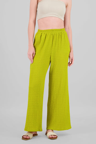 Textured Pants APPLE GREEN