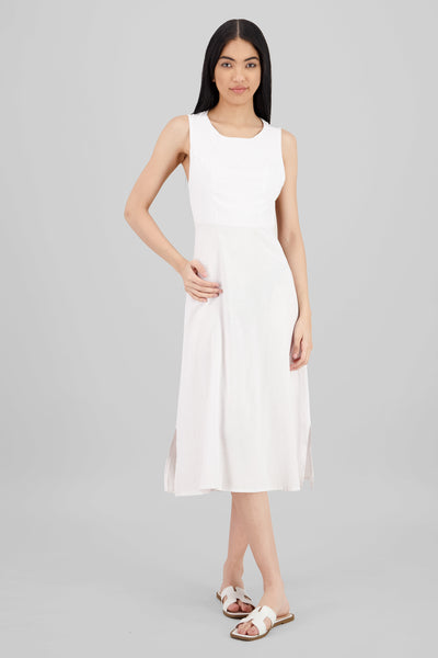 Line Midi Dress WHITE