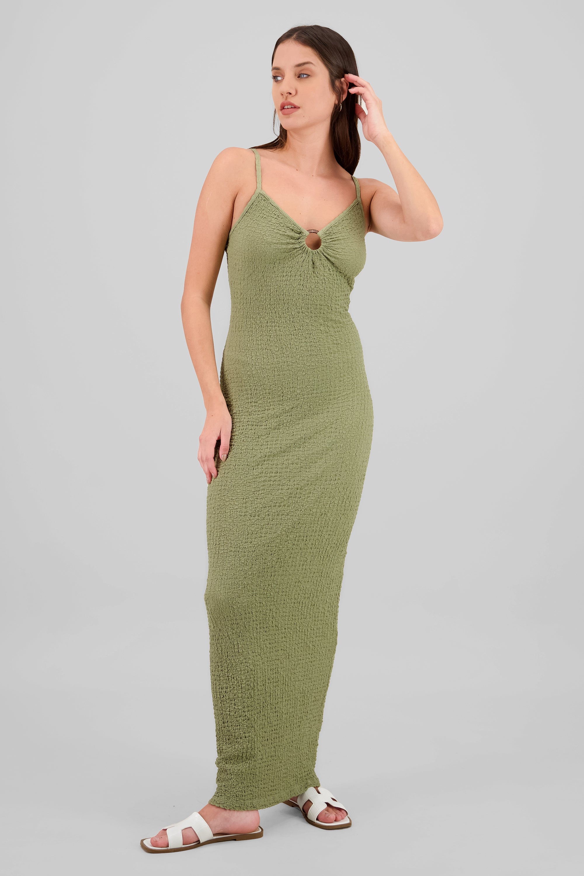 Textured Maxi Dress SAGE