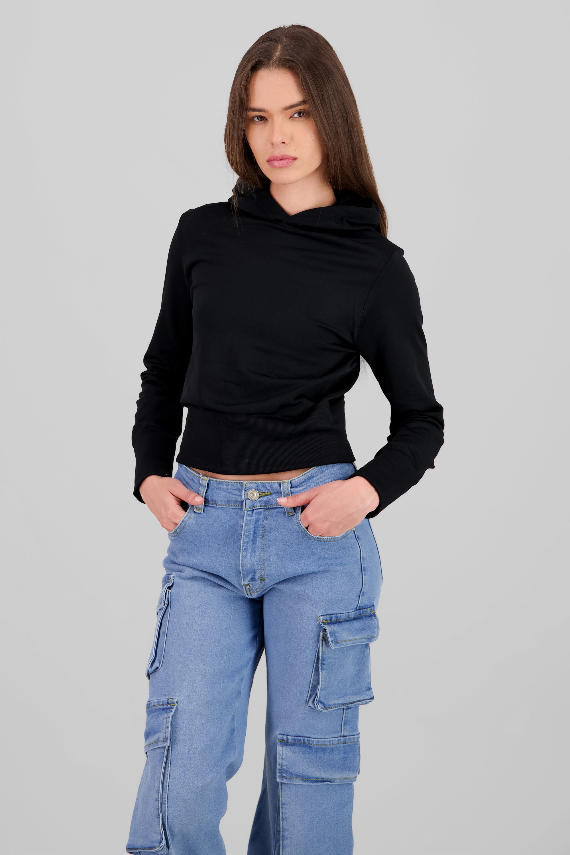 Cropped Hoodie BLACK