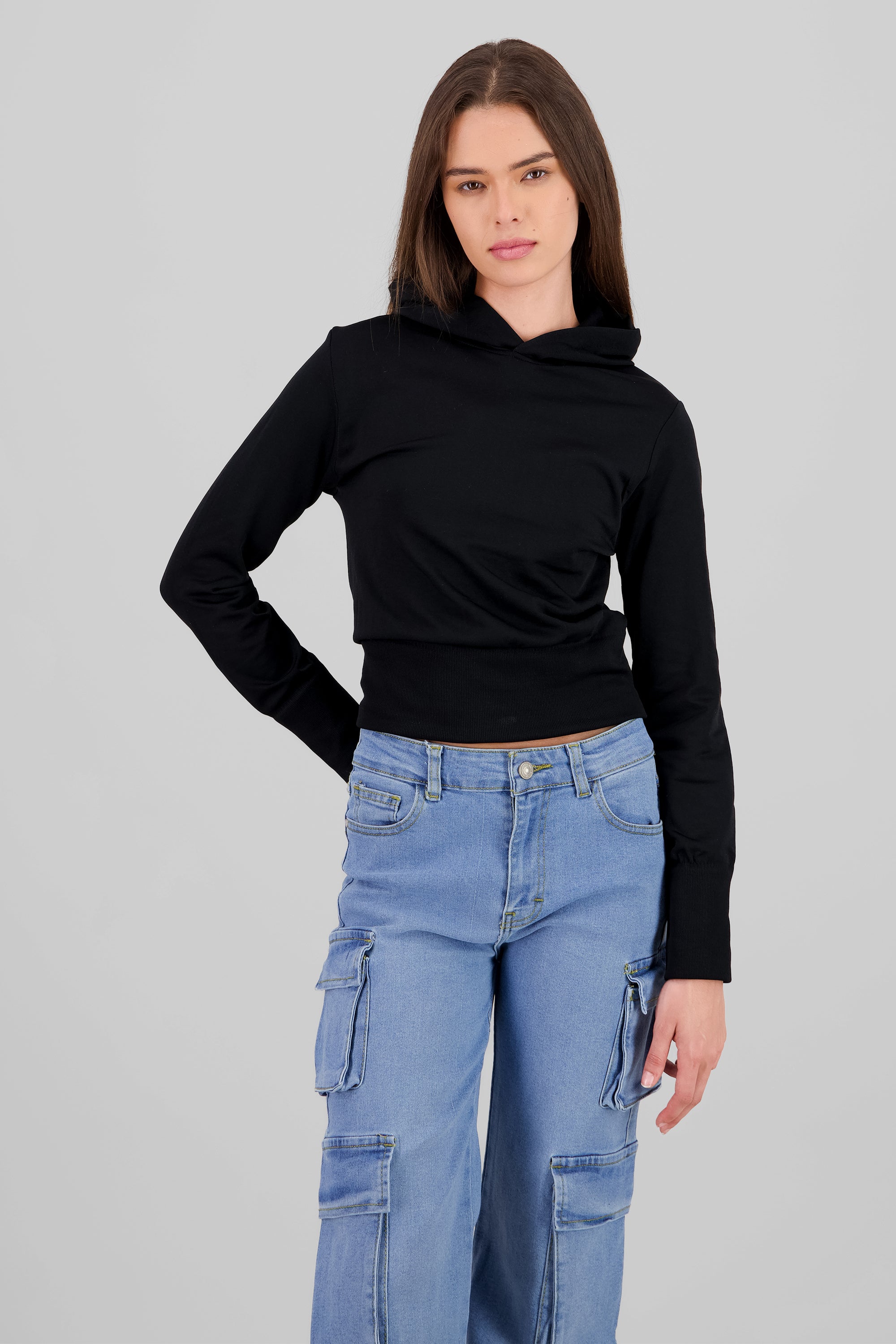 Cropped Hoodie BLACK