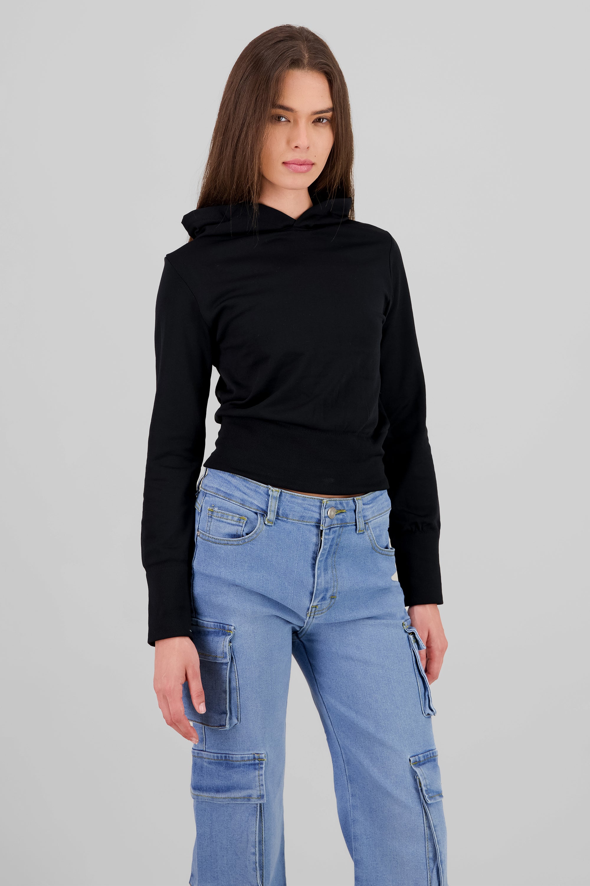 Cropped Hoodie BLACK