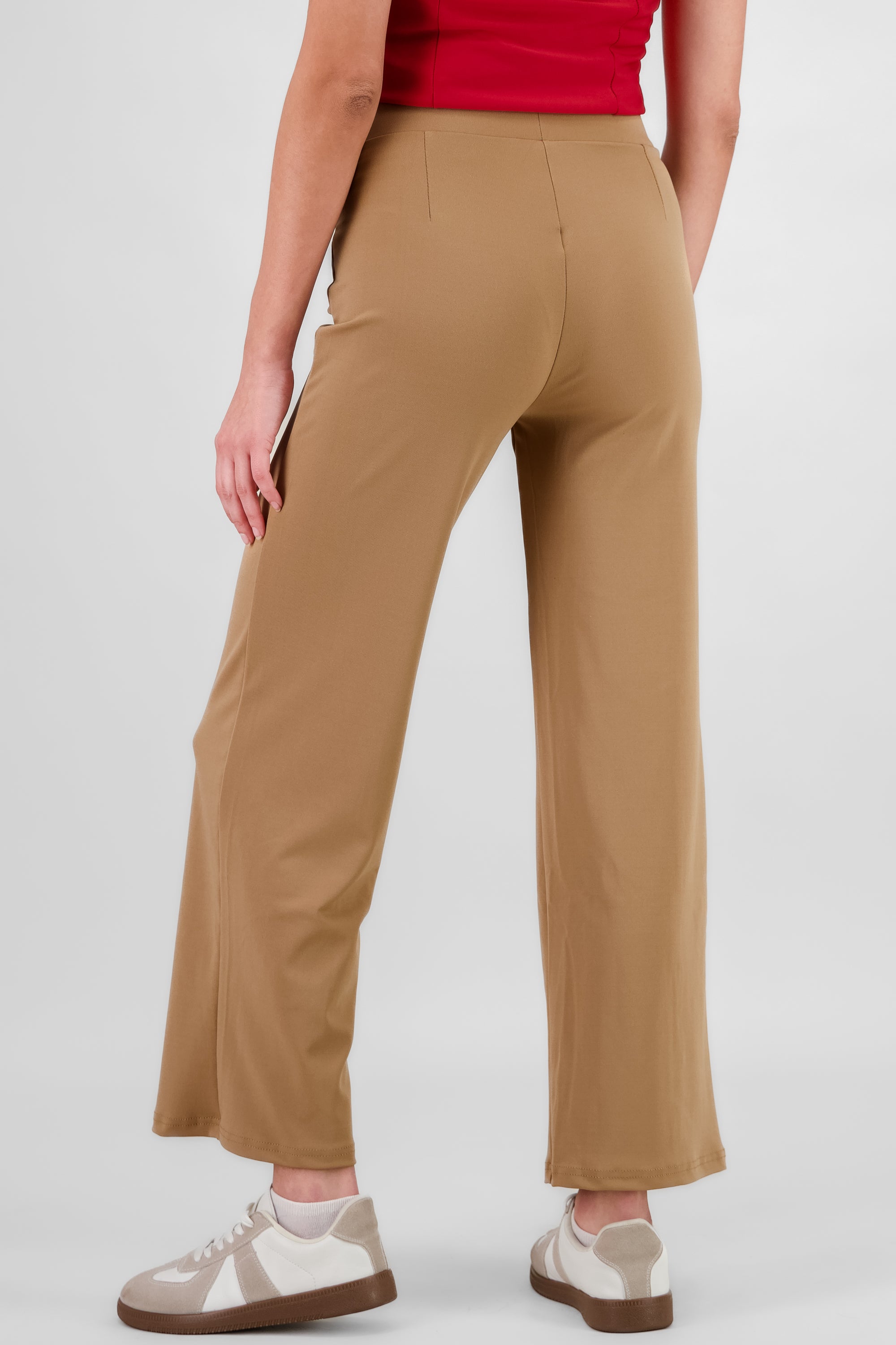 Straight Pants with Seams CAMEL