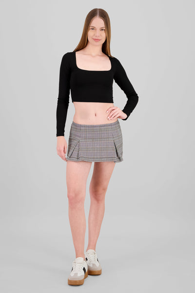 Plaid Skort BLACK COMBO