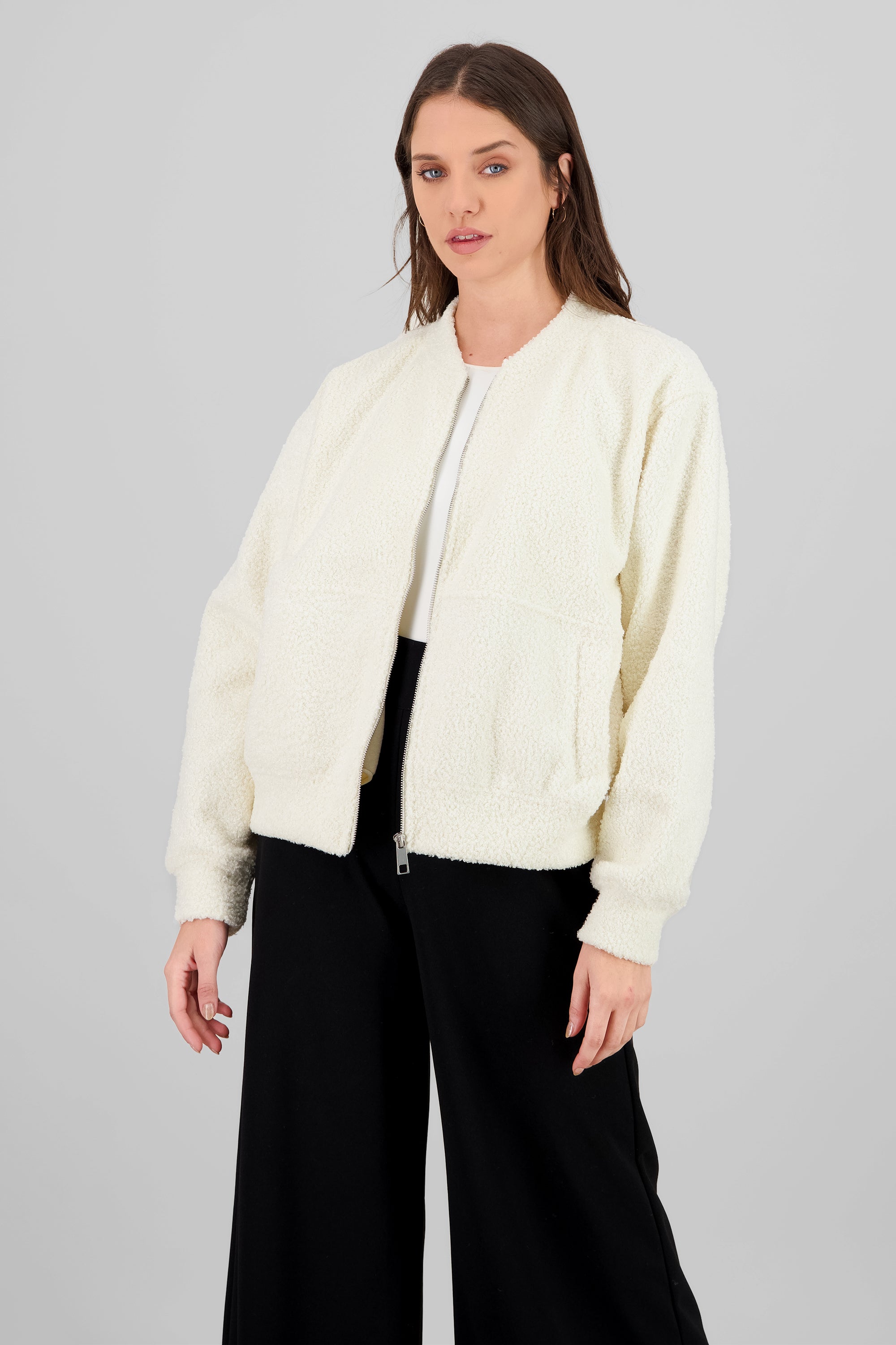 Fleece Bomber Jacket CREAM