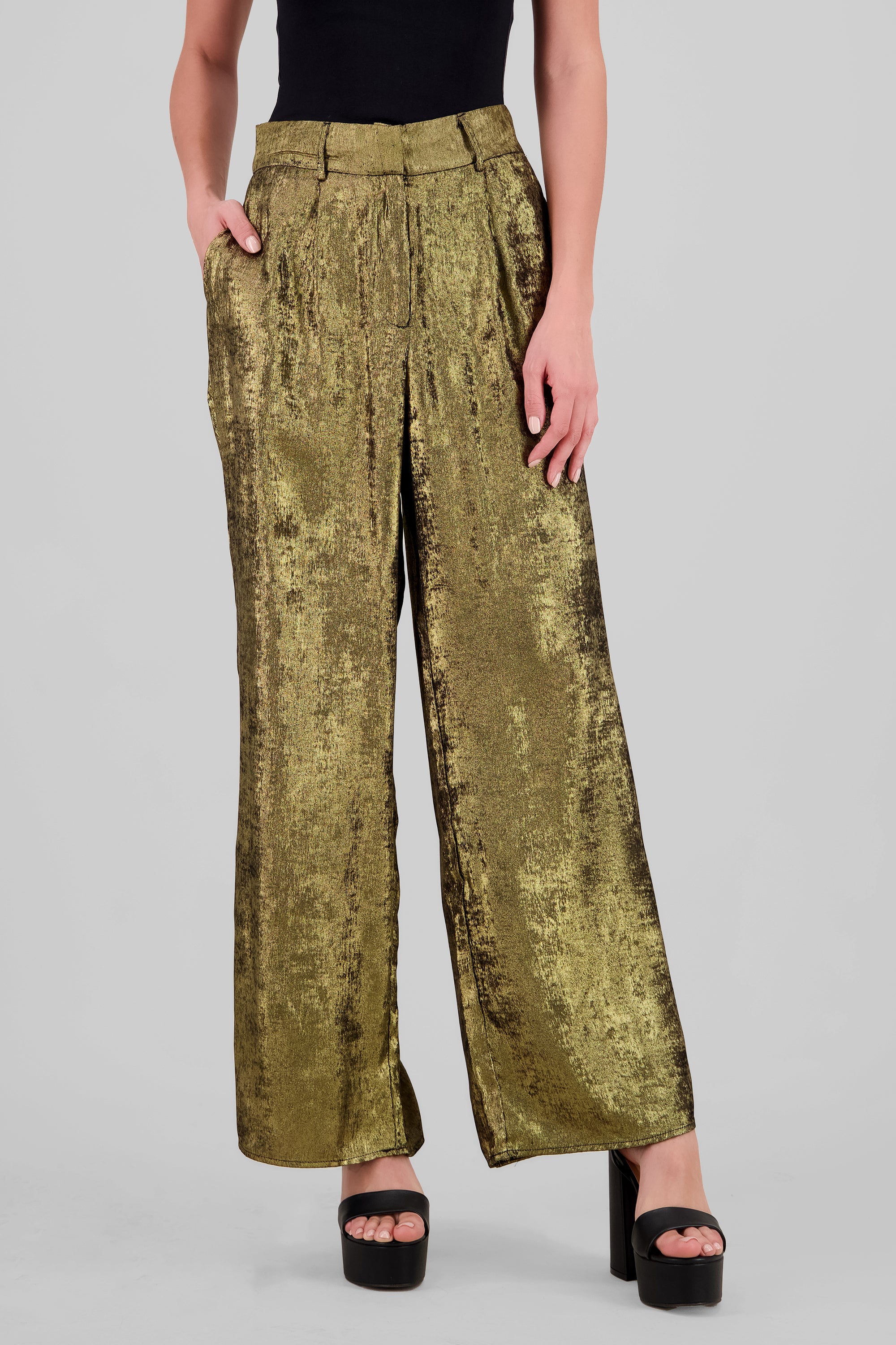 Wide Leg Sequin Pants GOLD