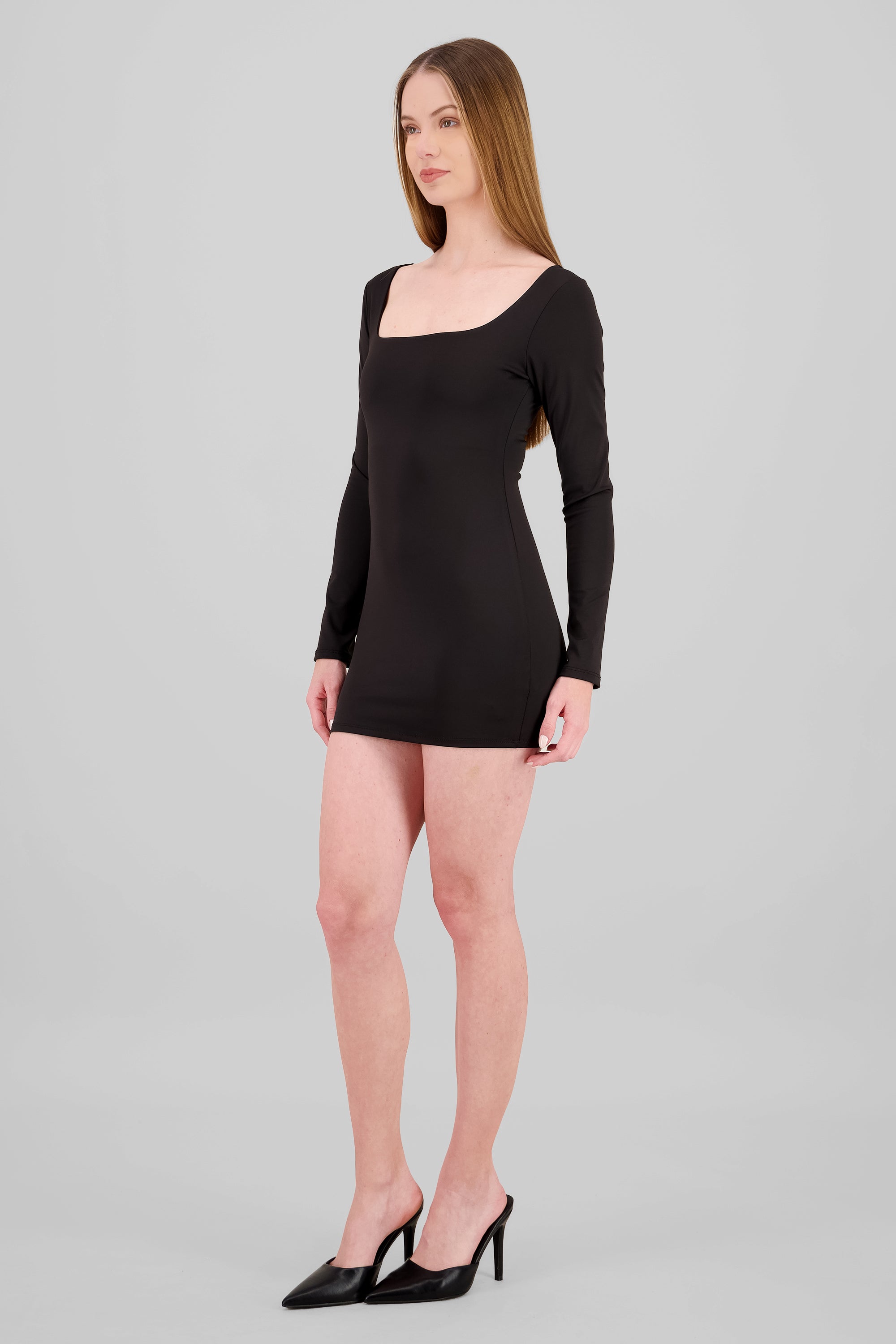 Sleek Soft Touch Bodycon Dress BLACK