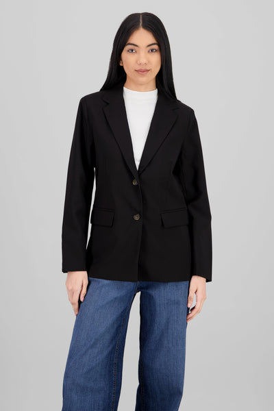 Oversized Solid Blazer BLACK