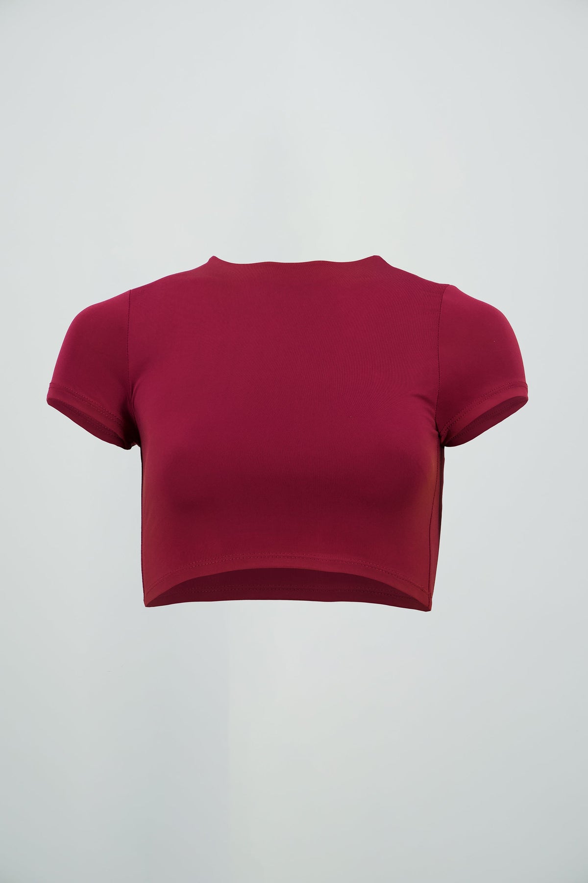 Short Sleeve Double Layer Crop Top