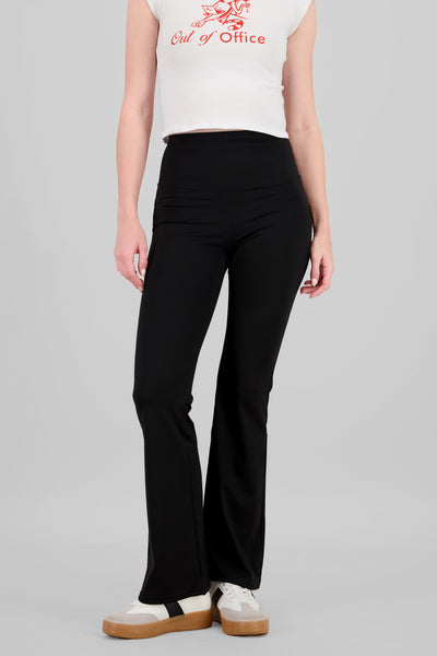 Solid Flared Pants BLACK