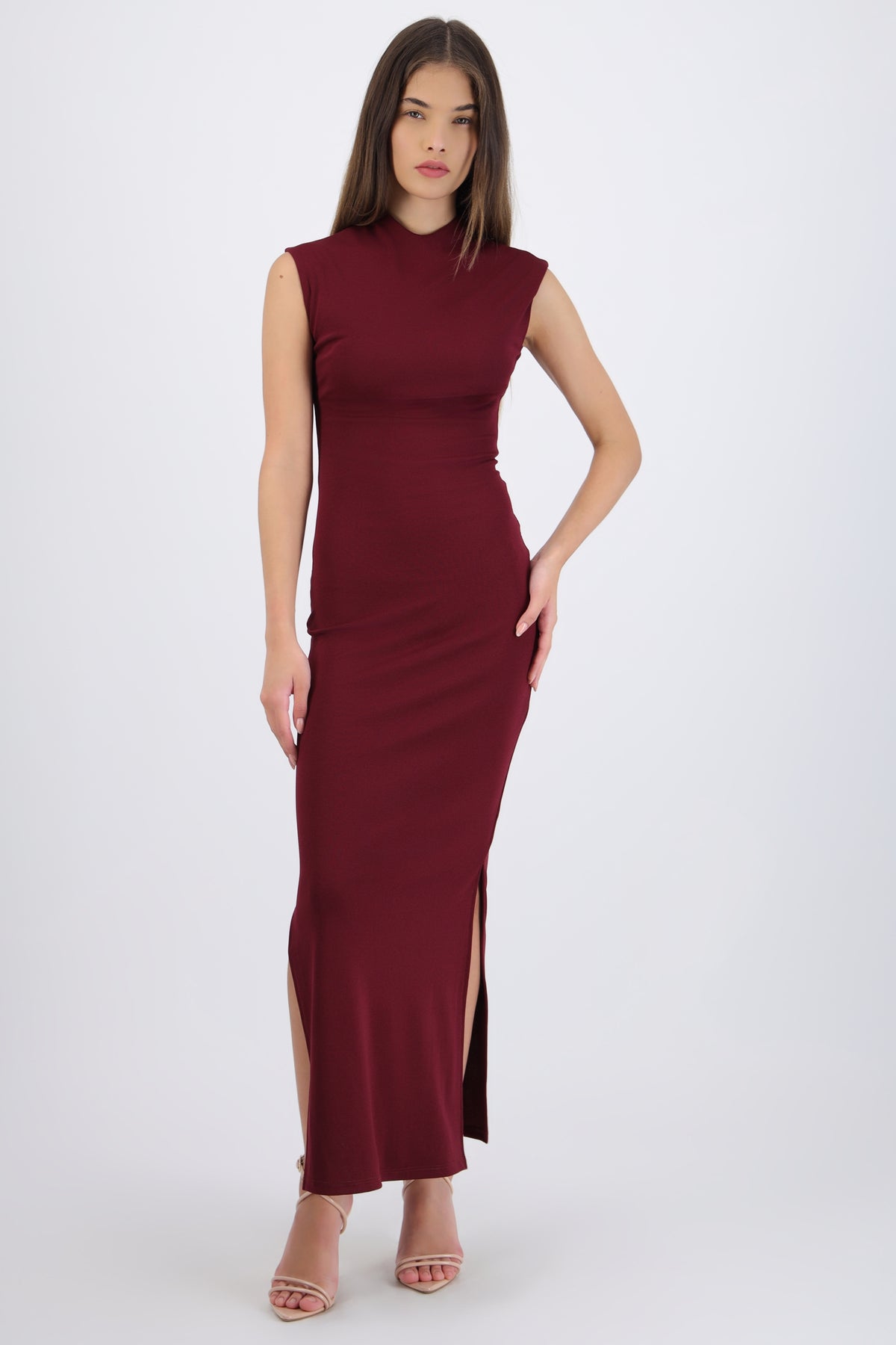 Maxi Dress Short Sleeve Side Slit