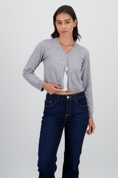 Solid Lightweight Cardigan HEATHER GRAY