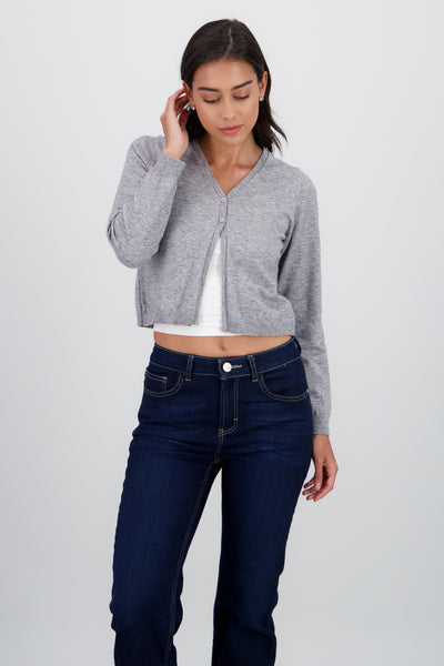 Solid Lightweight Cardigan HEATHER GRAY