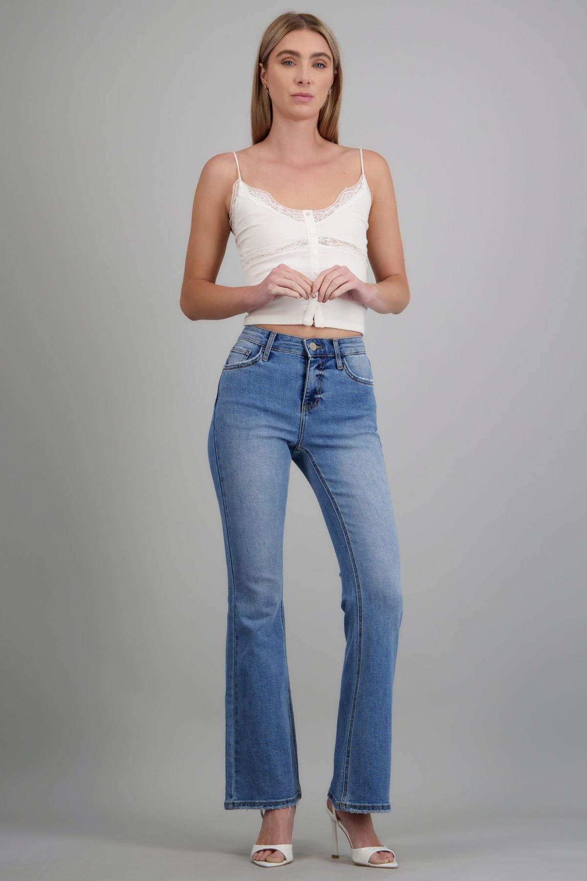 Mid-Rise Flare Jeans