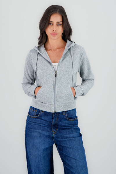 Long Zip Up Sweatshirt GRAY