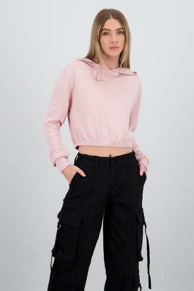 Soft Cropped Sweatshirt PASTEL PINK