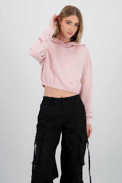 Soft Cropped Sweatshirt PASTEL PINK