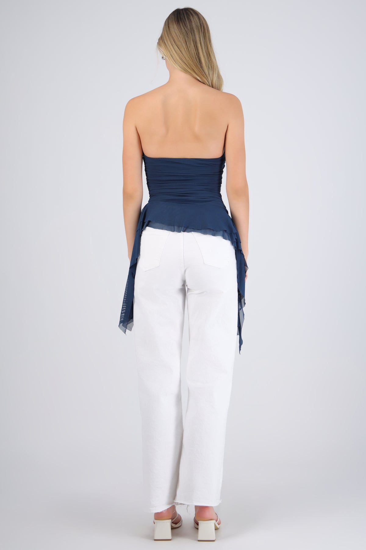 Draped Strapless Top