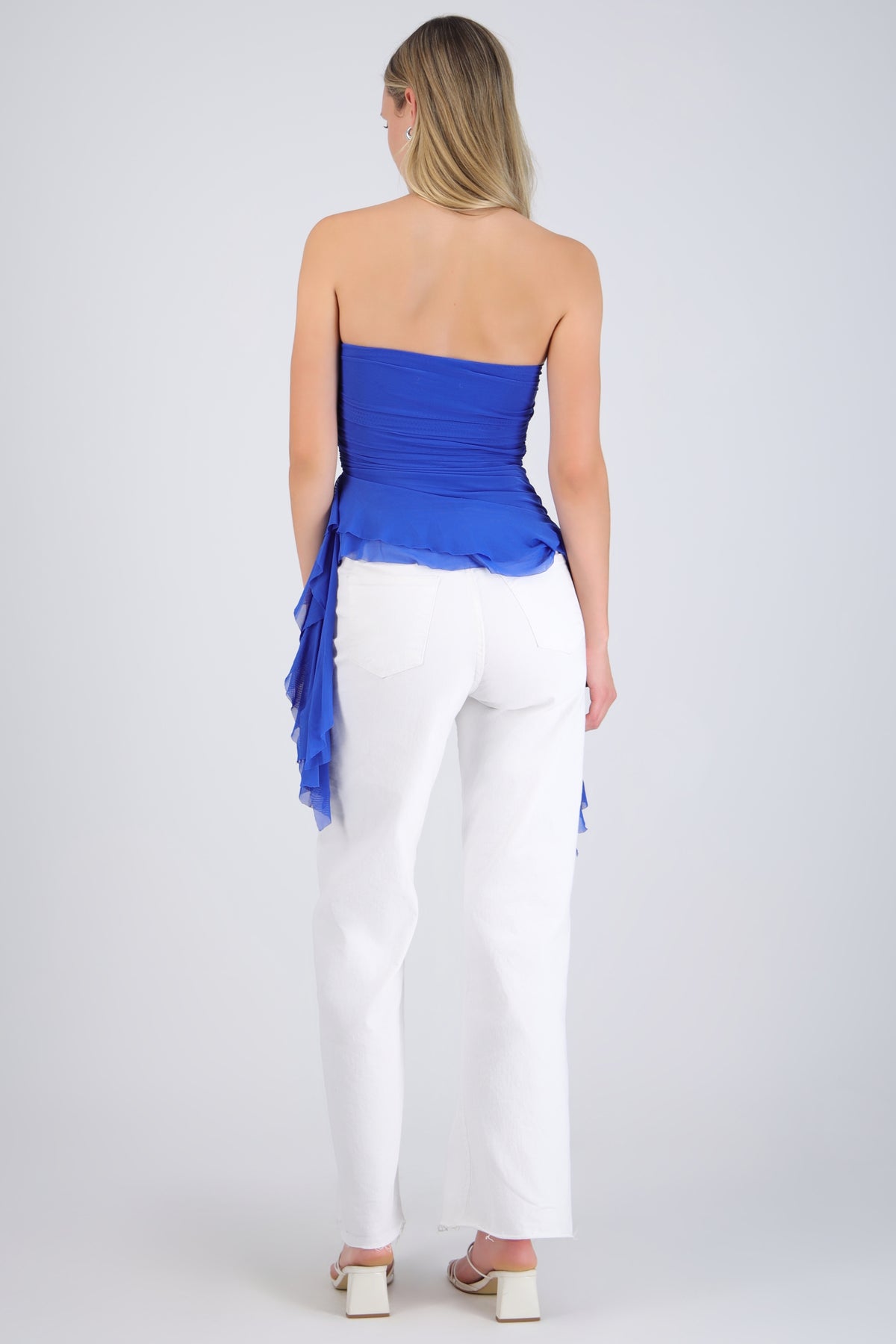 Draped Strapless Top