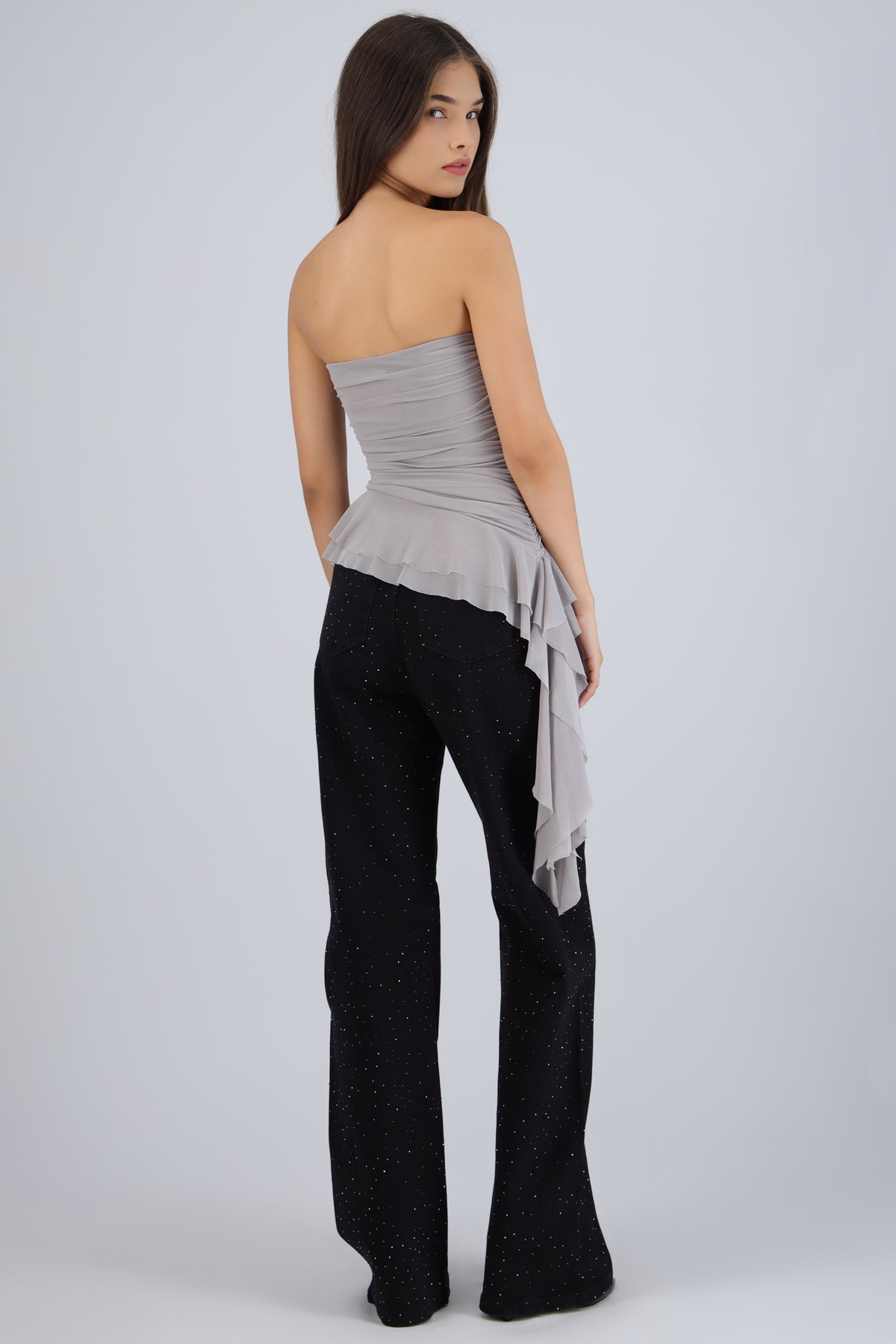Draped Strapless Top