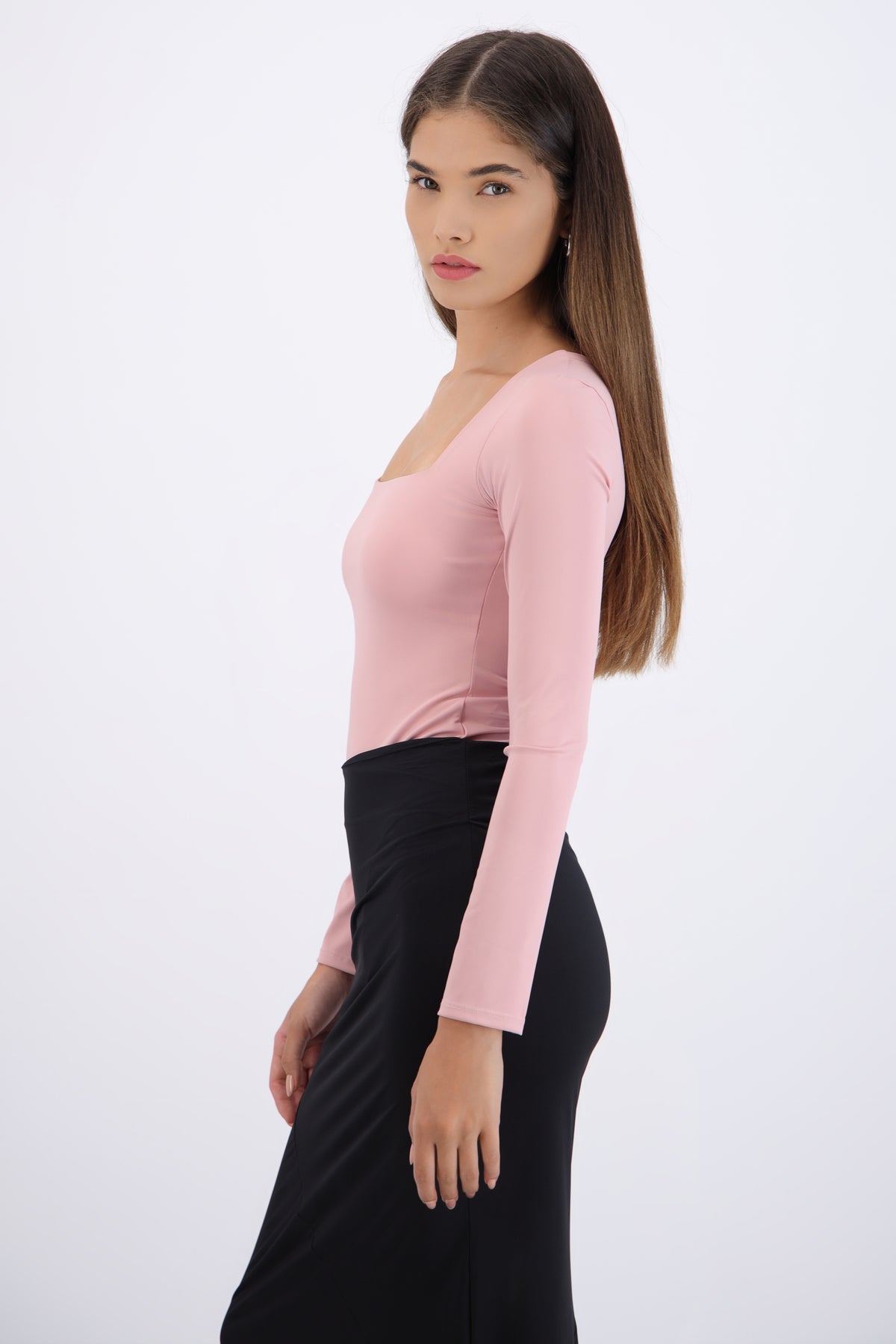 Square Neck Long Sleeve Bodysuit