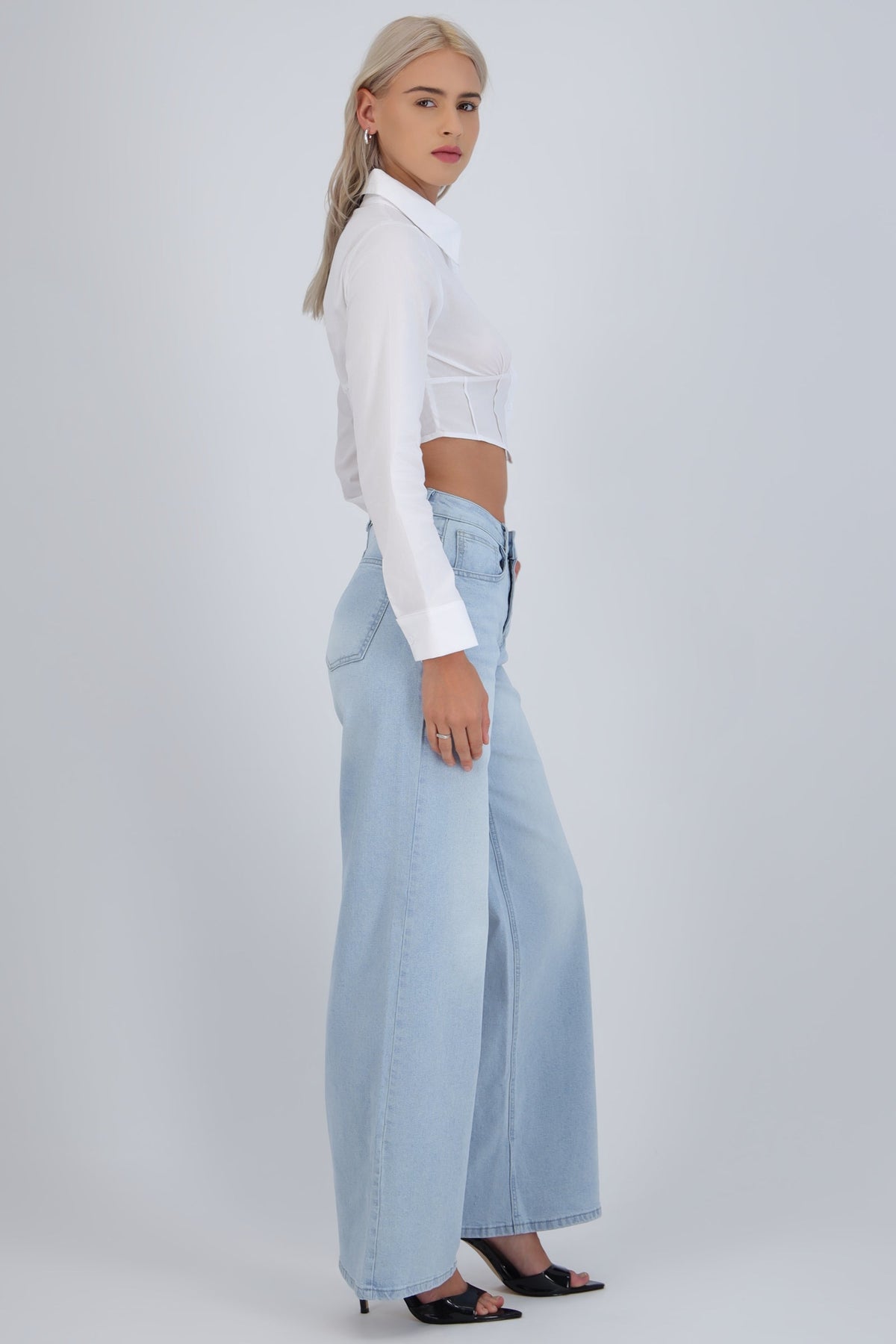 Jeans straight desgaste