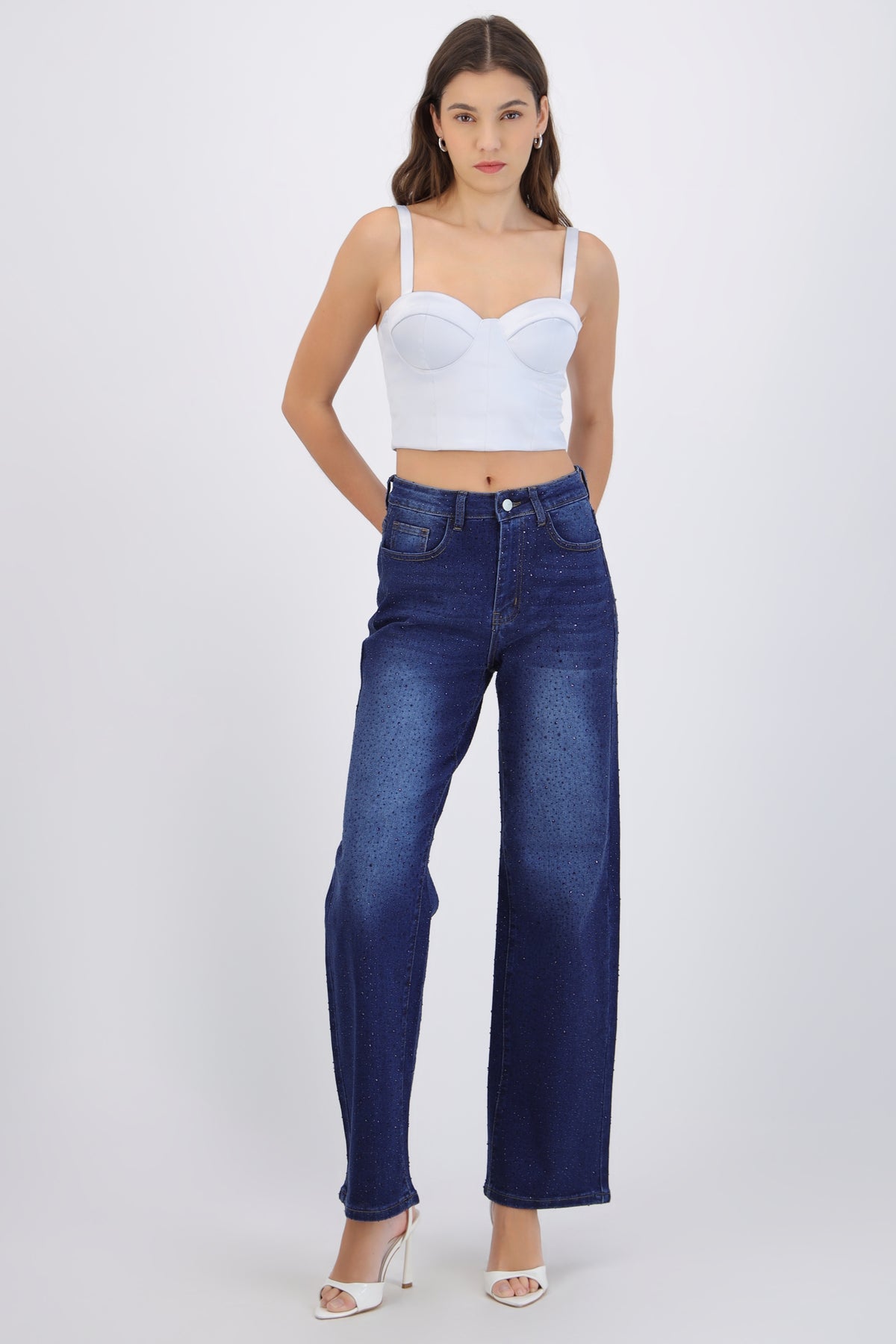 Shiny Straight Jeans