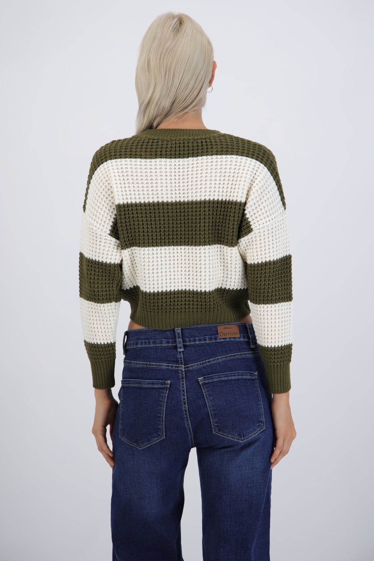 Sueter tejido ancho lineas
