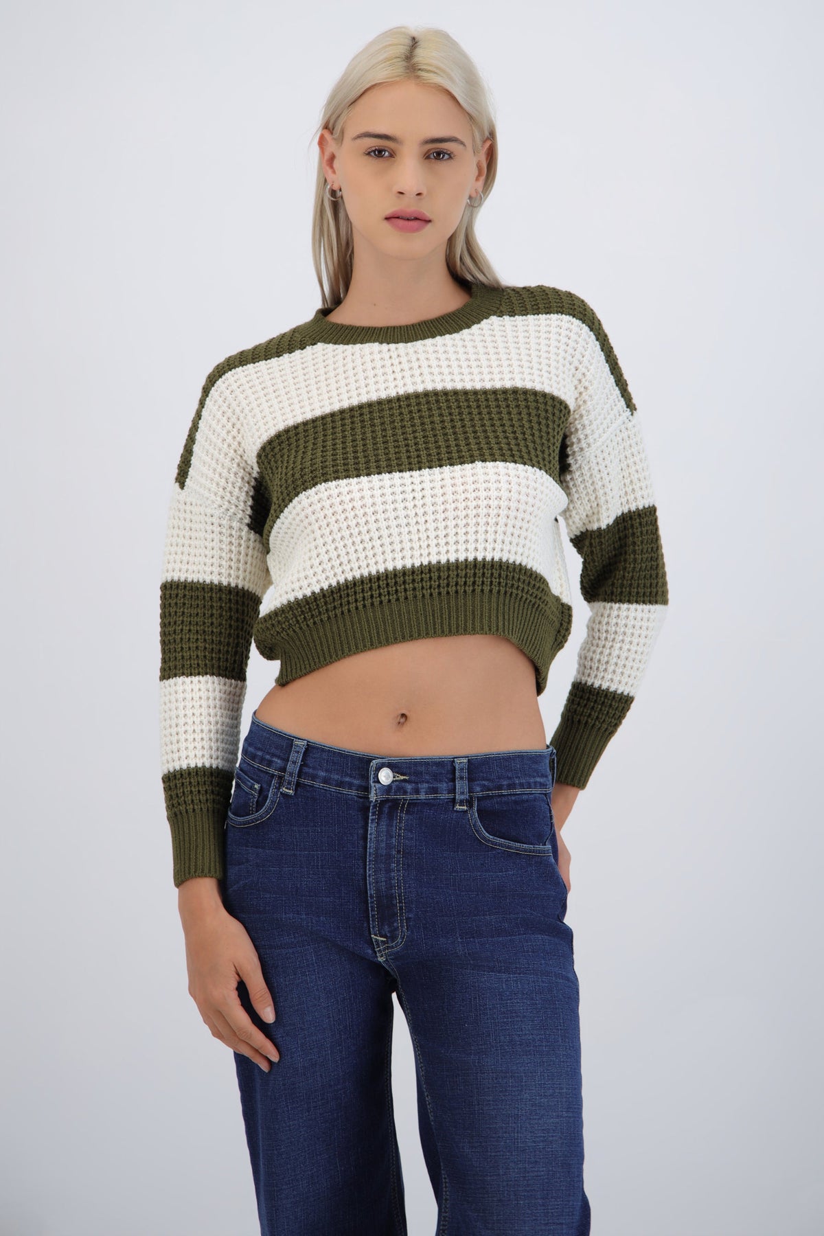 Sueter tejido ancho lineas