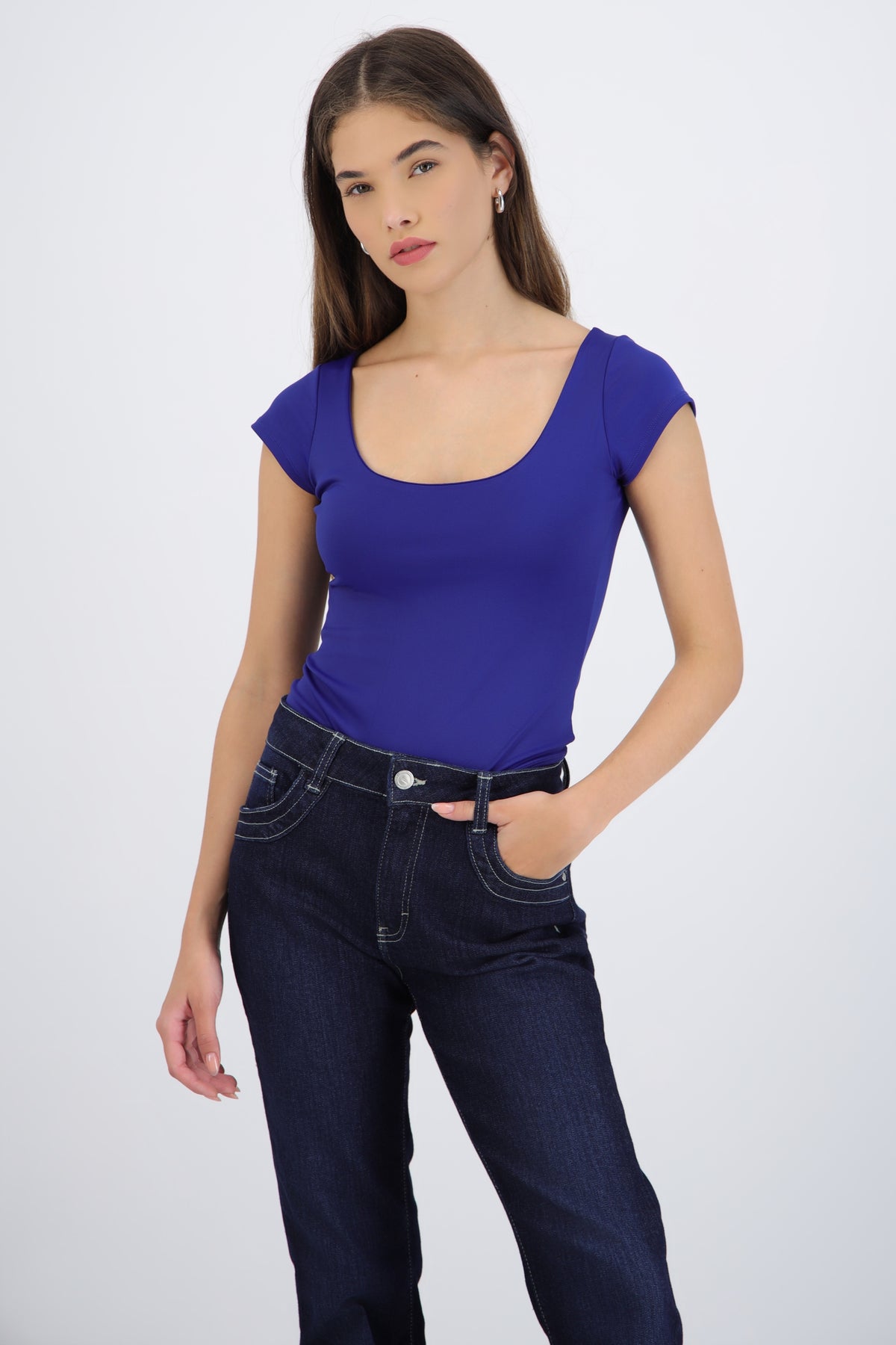 Round Neck Short Sleeve Bodysuit