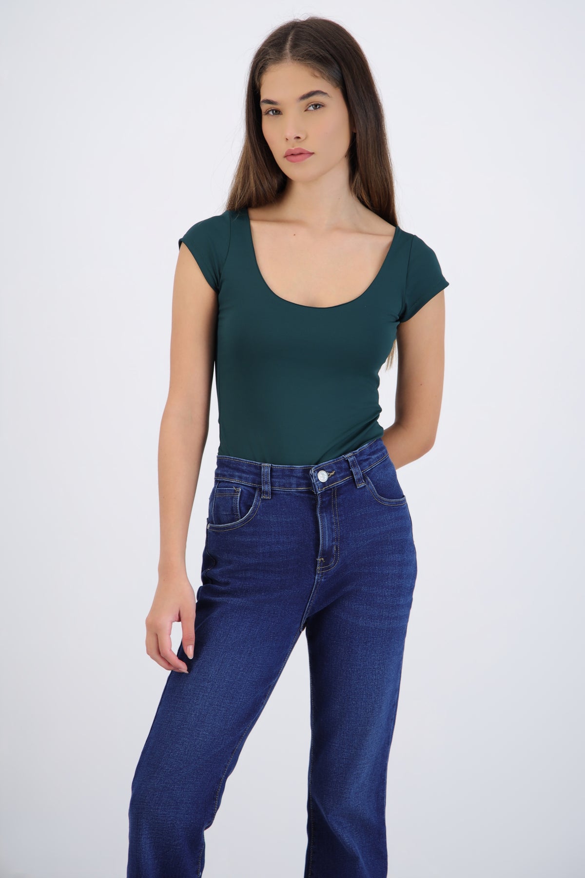 Round Neck Short Sleeve Bodysuit