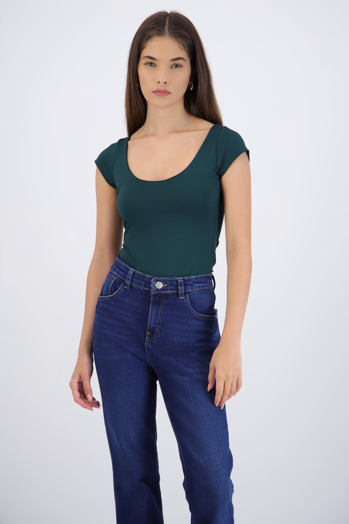 Round Neck Short Sleeve Bodysuit