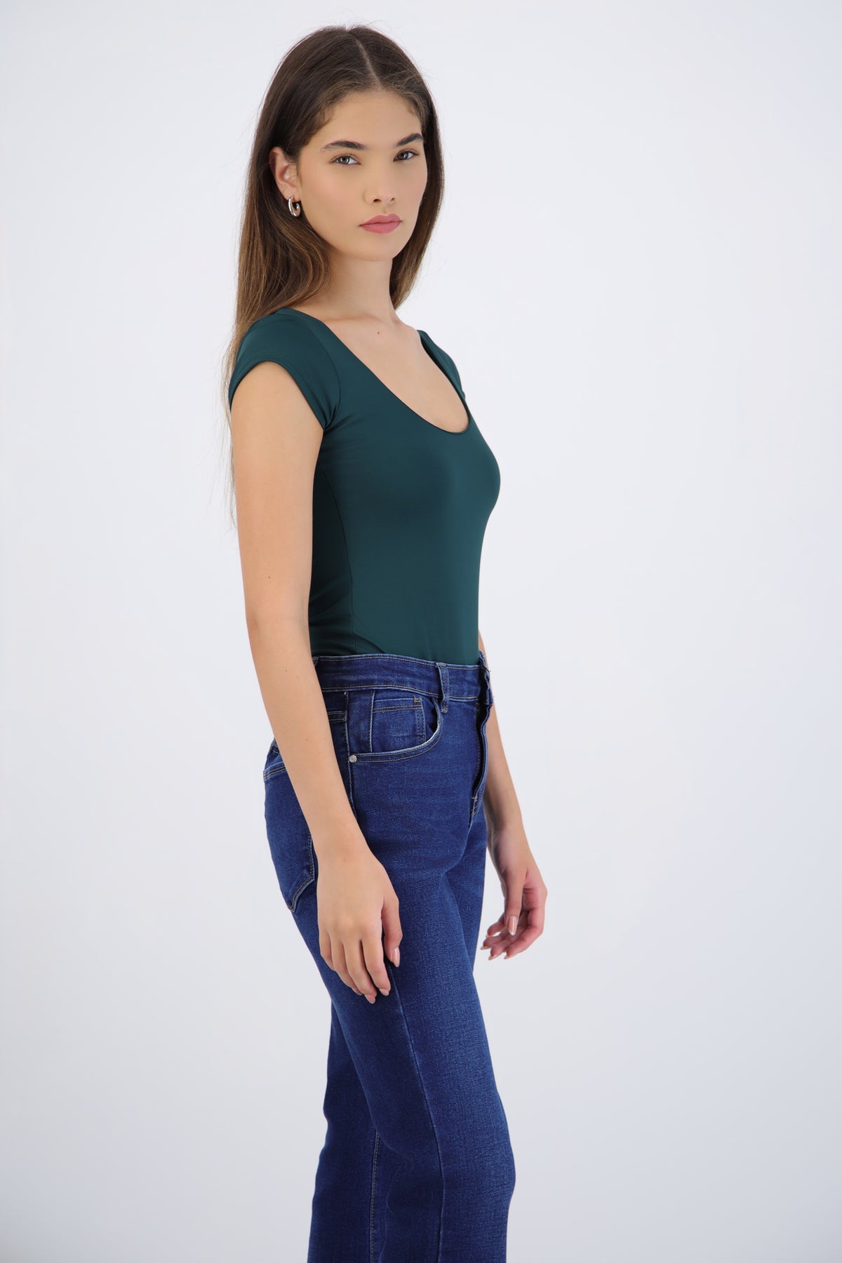 Round Neck Short Sleeve Bodysuit